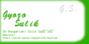 gyozo sulik business card